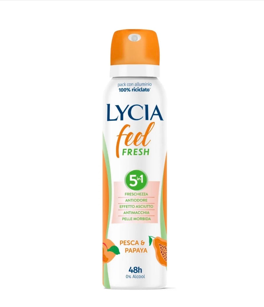 Lycia Deo Spray Feel Fresh Pesca e Papaya 150ml