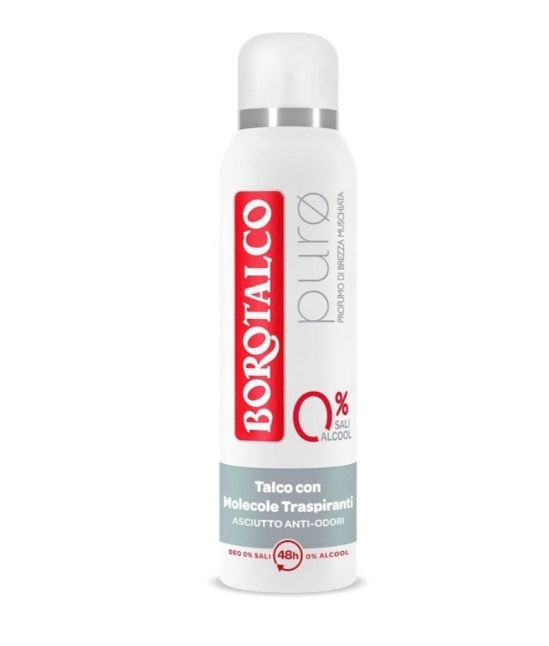 Borotalco Deo Spray Puro con Talco Vegetale e Molecole Traspiranti 150ml