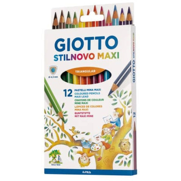 Giotto Stilnovo Maxi 12 Pastelli Triangular
