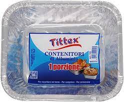 Contenitori di Alluminio 1 Porzione - 5 pezzi