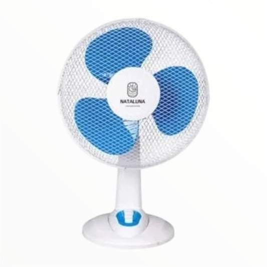 Nataluna Ventilatore da Tavolo 35W Bianco/Blu