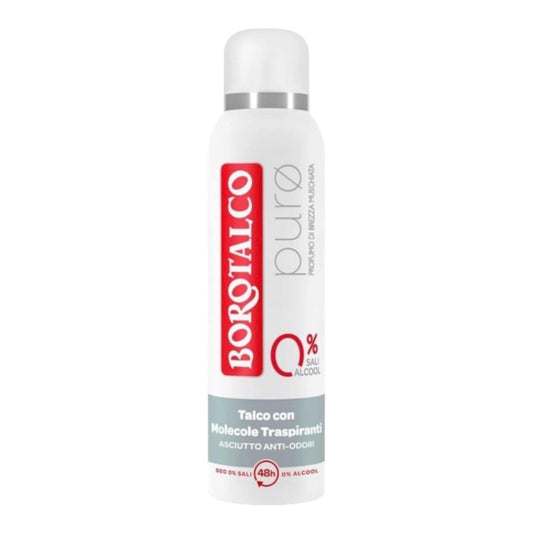 Borotalco Deo Spray Puro con Talco Vegetale e Molecole Traspiranti 150ml