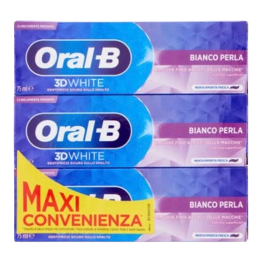 Oral-B  Dentifricio Tripack Bianco Perla 75ml