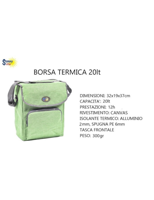 Sunny Star Borsa Termica Verde 20L