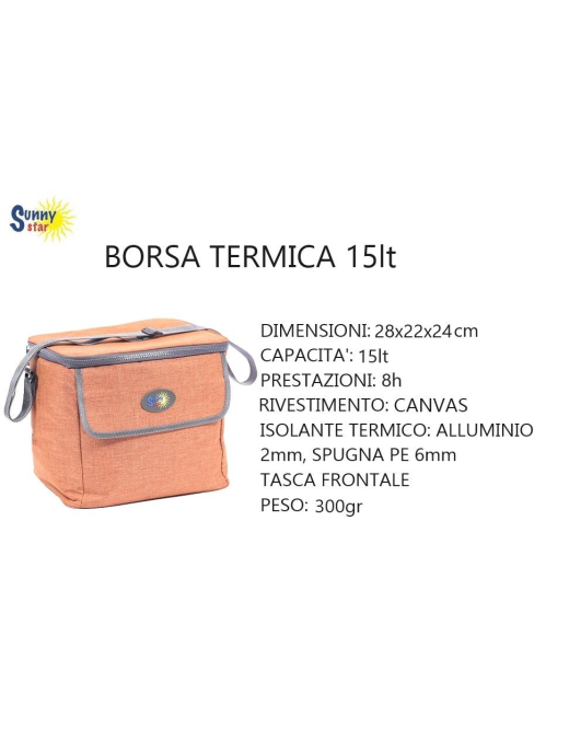 Sunny Star Borsa Termica Arancione 15L