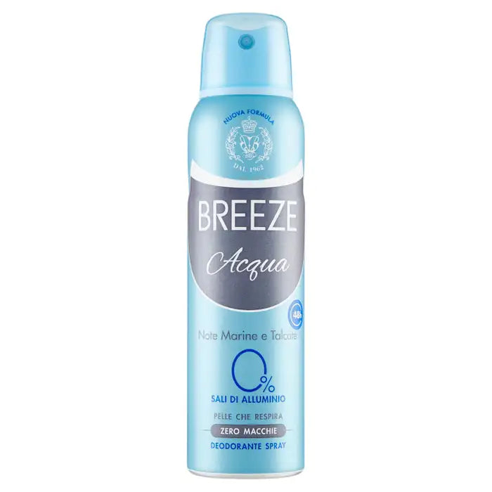 Breeze Acqua Deodorante  Note Marine e Talcate 150ml