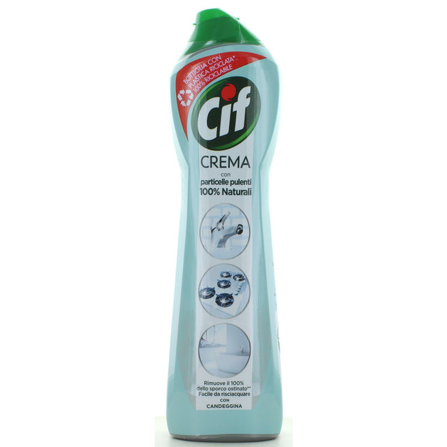 Cif Crema con Particelle Pulenti Naturali con Candeggina 500ml