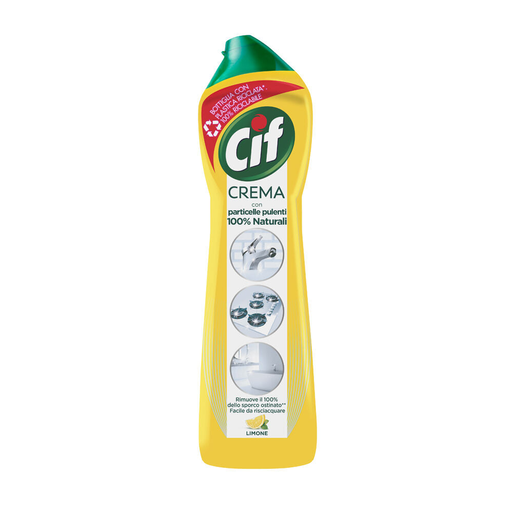 Cif Crema con Particelle Pulenti Naturali Limone 500ml