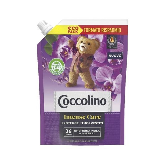 Coccolino Eco Pack Ammorbidente Concentrato Intense Care Orchidea Viola e Mirtilli 600ml