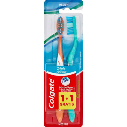 Colgate Spazzolini Triple Action 1+1 Medium