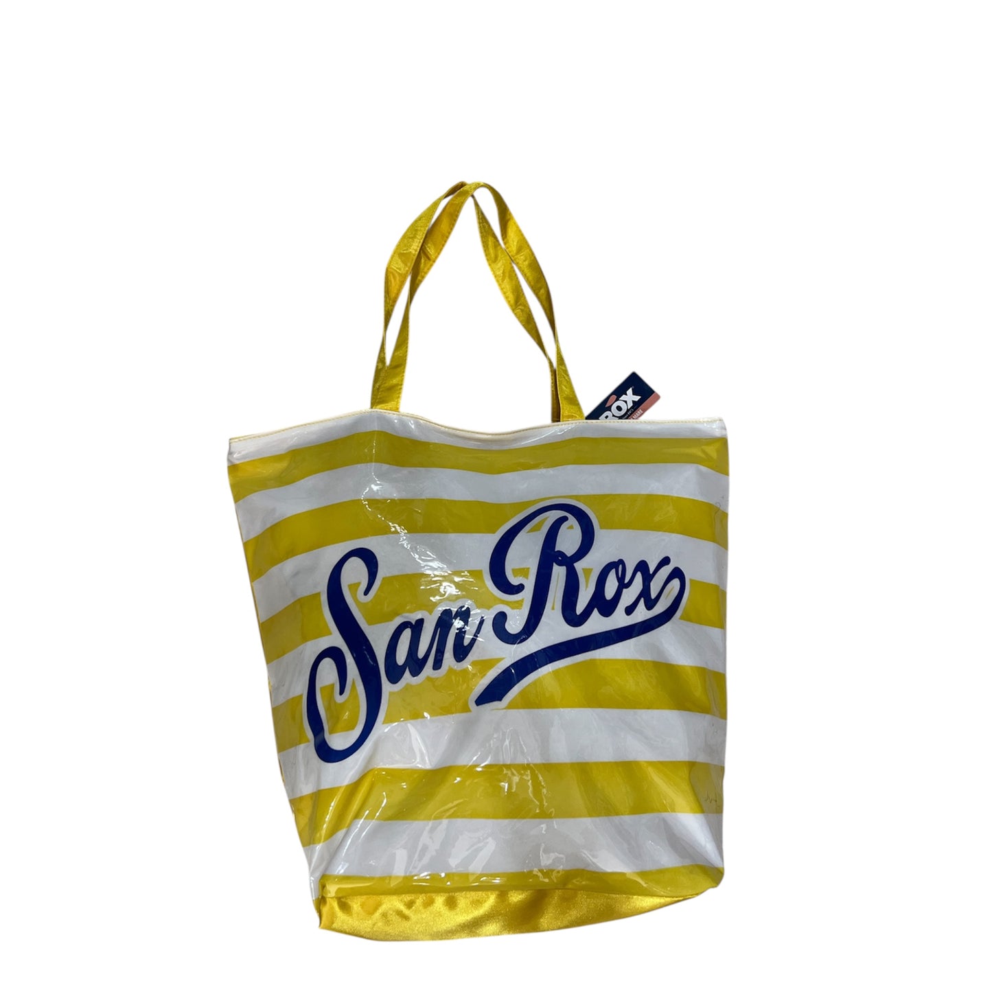 Rox Borsa Mare in Pvc Gialla a righe