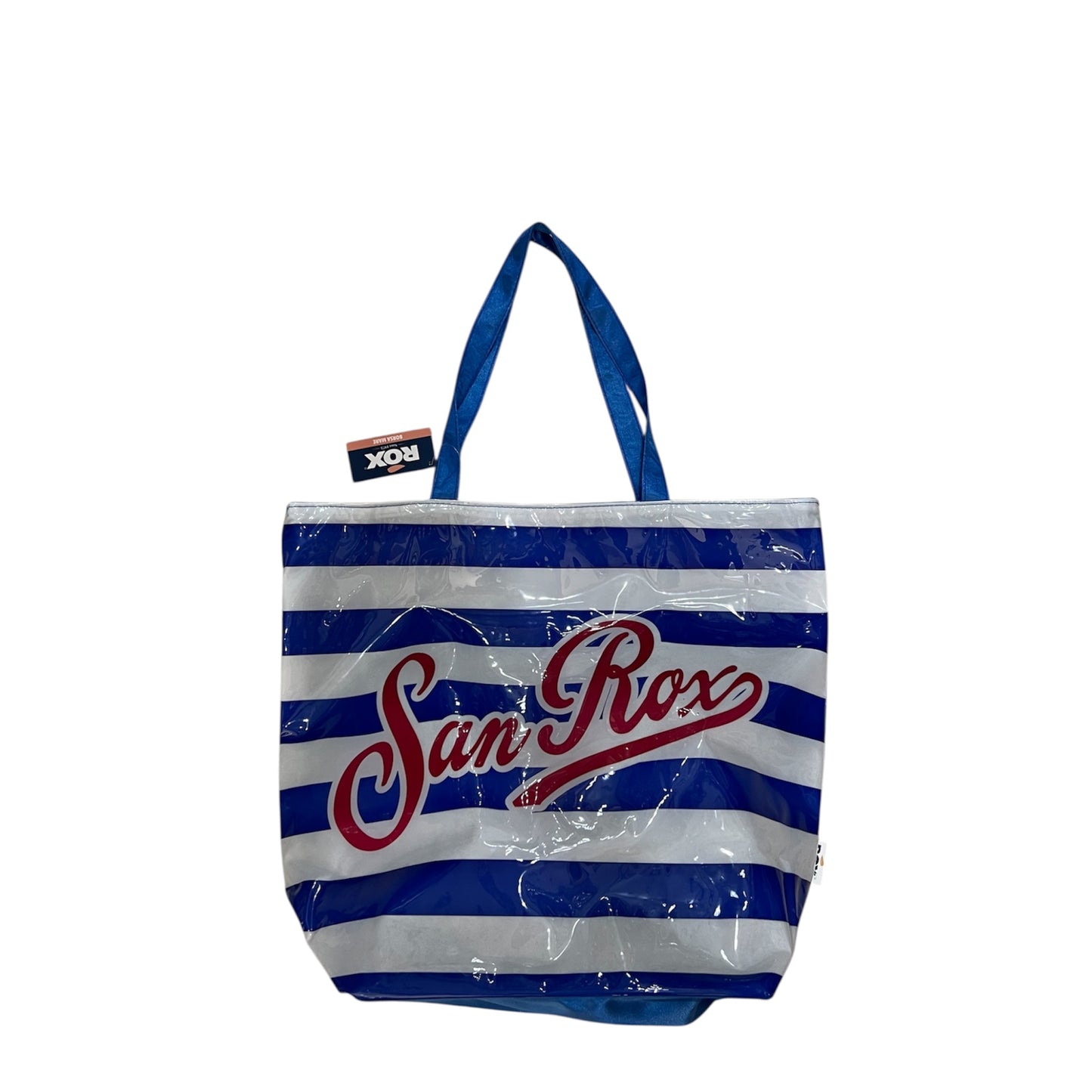 Rox Borsa Mare in Pvc Blu a righe