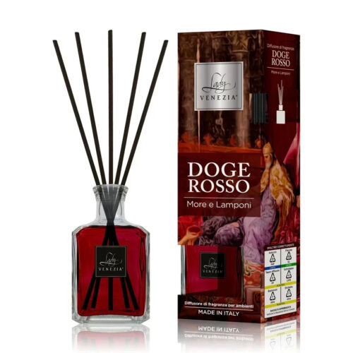 Lady Venezia Diffusore di Fragranza per Ambienti Doge Rosso 250ml - More e Lamponi