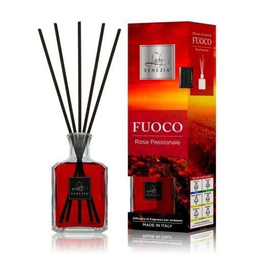 Lady Venezia Diffusore di Fragranza per Ambienti Fuoco 250ml - Rosa Passionale