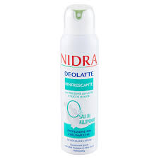 Nidra Deodorante Rinfrescante Spray con Proteine del Latte e Succo di Aloe 150ml