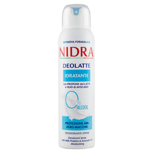 Nidra Deodorante Idratante Spray con Proteine del Latte e Olio di Avocado 150ml