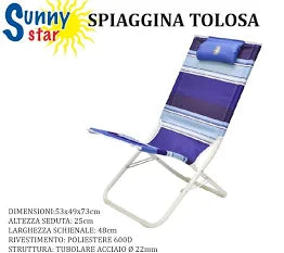 Sunny Star Spiaggina Tolosa Blu fasciata