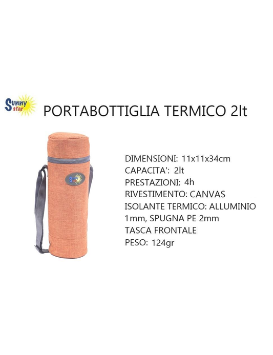 Sunny Star Portabottiglia termico Arancione 2L