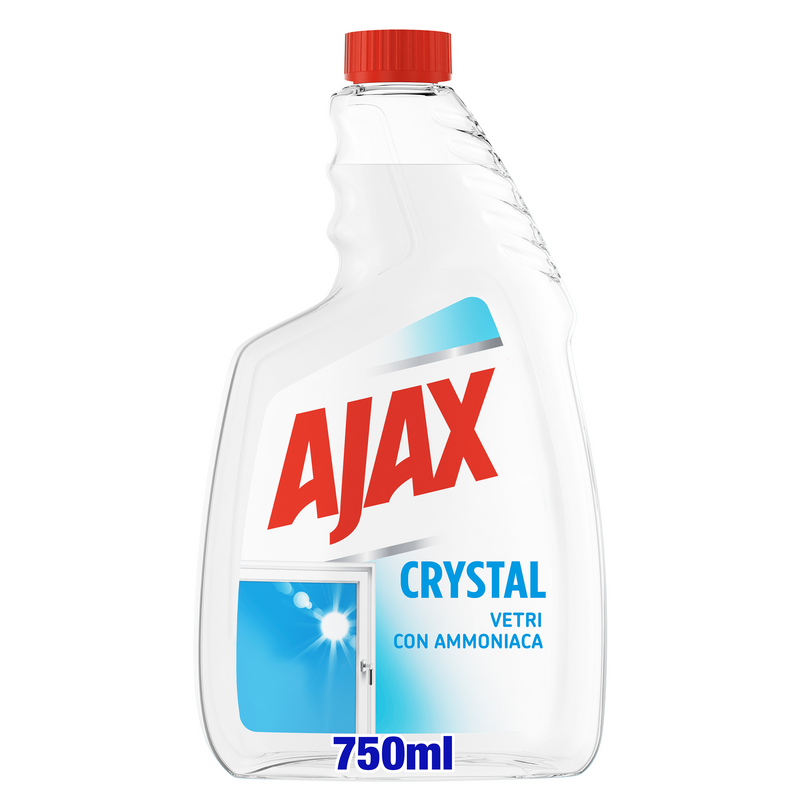 Ajax Crystal Vetri con Ammoniaca Ricarica 750ml