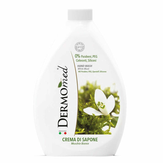 Dermomed Crema di Sapone Mani Muschio Bianco 1000ml