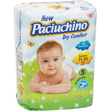 Paciuchino Dry Comfort 5 (11-25 kg) Pannolini - 16 pezzi