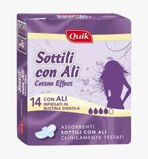 Quik Assorbenti Sottili con Ali - 14 pezzi