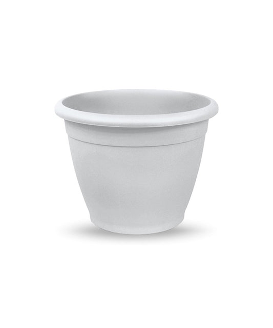 Vaso Naxos Ø cm20x15H in Plastica colore Bianco